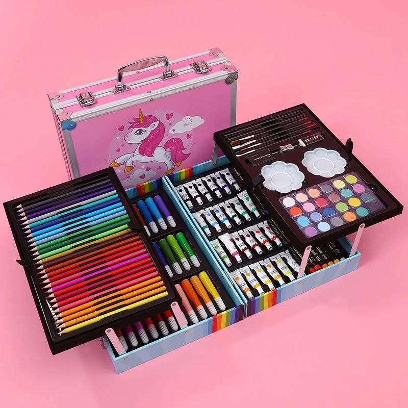 Kit de dessin complet – 145 pièces pour artistes et créatifs
